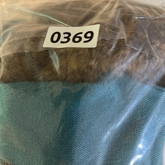 Cabi Teal Tearoom Cardigan With Removable Fur Collar. Size medium - Picture 9 of 9